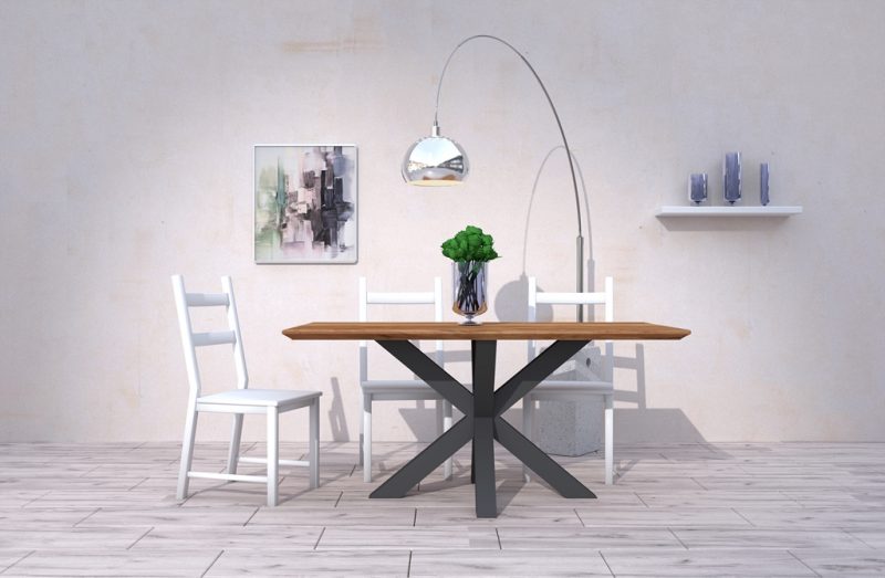 Designerski stolik z drewna do domu
