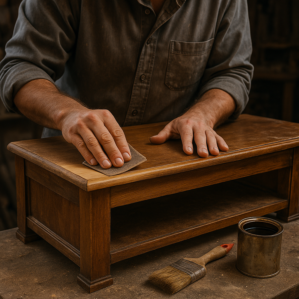 Renowacja mebli drewnianych – odśwież swoje wnętrze krok po kroku 2 Stół z drewna egzotycznego – naturalne piękno.