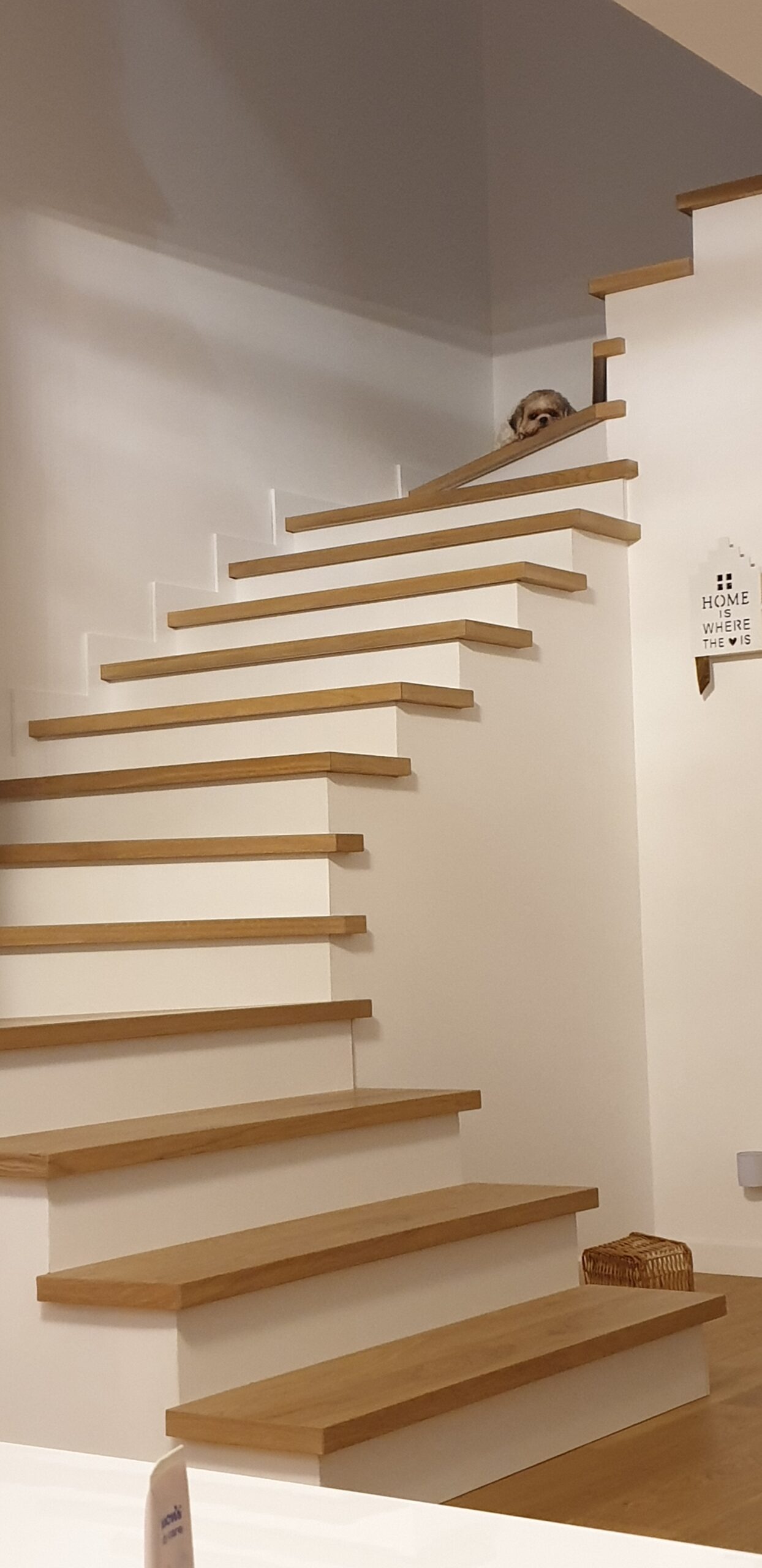 Stopień drewniany z kanałem LED – efektowne podświetlenie.