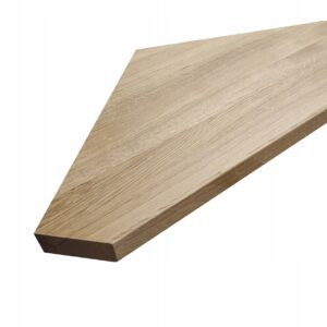 Jak tanio wykończyć schody betonowe? Najtańsze metody i sprawdzone rozwiązania 9 Stopień zabiegowy premium – drewno dębowe.