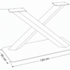 Nogi do stołu ROKLA Nogi do stołu ROKLA – stalowe, kształt X z podstawą, wykonane na wymiar