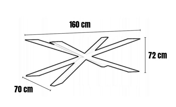 Nogi stalowe WIORNA - rozmiar L Nogi stalowe WIORNA – krzyżowe, loftowe, wykonane na wymiar