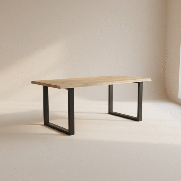 Stół drewniany SPICH Stół drewniany SPICH – dębowy blat i czarne nogi w stylu nowoczesnym