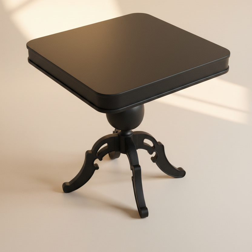 Indywidualne zamówienia 2 Stół CIOS – czarny stół stalowy z matowym wykończeniem, styl industrialny, idealny do ogrodu i kawiarni