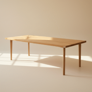 Gdzie kupić suche kantówki drewniane dobrej jakości? Przewodnik zakupowy 2026 11 Stół FAUNA – drewniany stół z cienkimi nogami, styl skandynawski