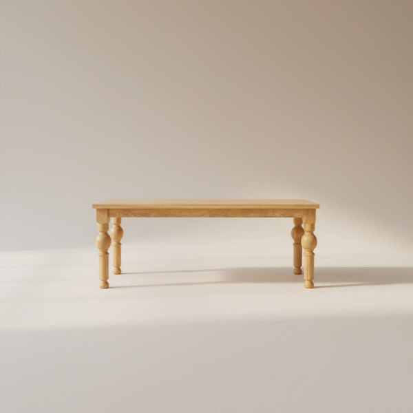 Stół HEMERNIA – masywny stół z dębu z rzeźbionymi nogami, styl klasyczny