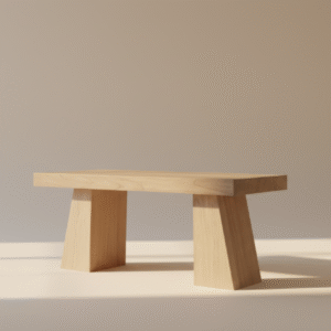 Jakie drewno na schody? Porównanie trwałości, ceny i wyglądu 7 Biurko WIENIA – z litego drewna, nogi o przekroju trójkąta, styl nowoczesny