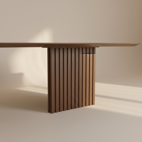 Stół KALINA – lamelowe nogi, dąb czekoladowy, styl skandynawski, stół do salonu