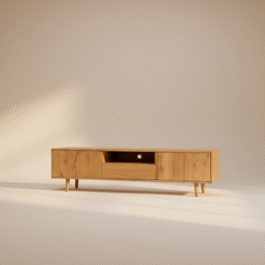 Jak pielęgnować o meble z litego drewna? 6 ROSA – dębowa szafka RTV w stylu skandynawskim, wykonana z litego drewna, na zamówienie