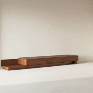 Jak pielęgnować o meble z litego drewna? 5 Szafka RTV KASZTAN – drewniana, naturalne drewno, wykonana na wymiar, styl skandynawski