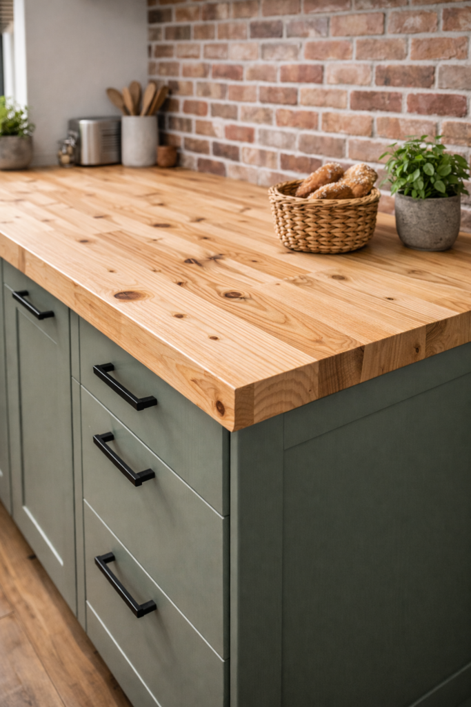 Najlepsze drewno na blat kuchenny – ranking gatunków 2026 6 blat sosnowy dekoracyjny