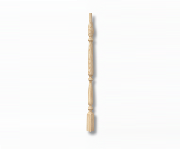 tralka-sosnowa-podstawa Tralka sosnowa toczona z podstawą do balustrady