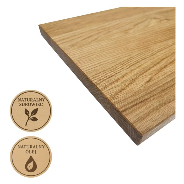 Deska do krojenia premium Gruba prostokątna deska do krojenia z widocznym usłojeniem drewna na jasnym tle