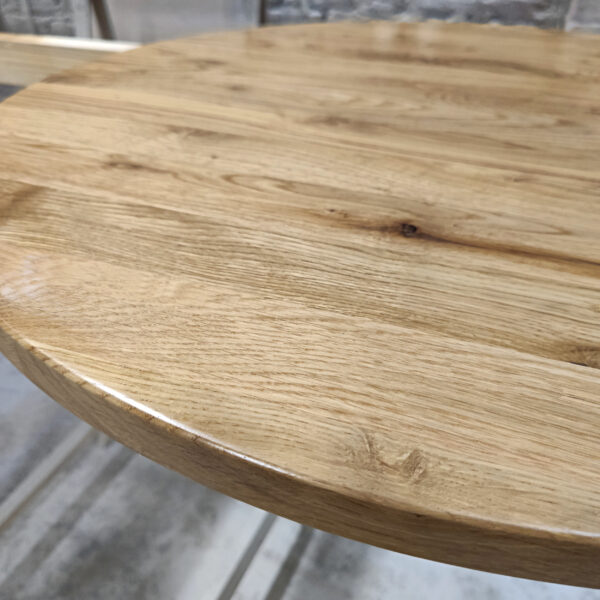 Dębowy blat okrągły na wymiar do stolików kawiarnianych i barowych