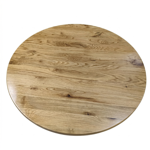 Blat dębowy okrągły - styl industrialny / loft Surowy blat dębowy okrągły do podstawy typu loft do baru i kawiarni