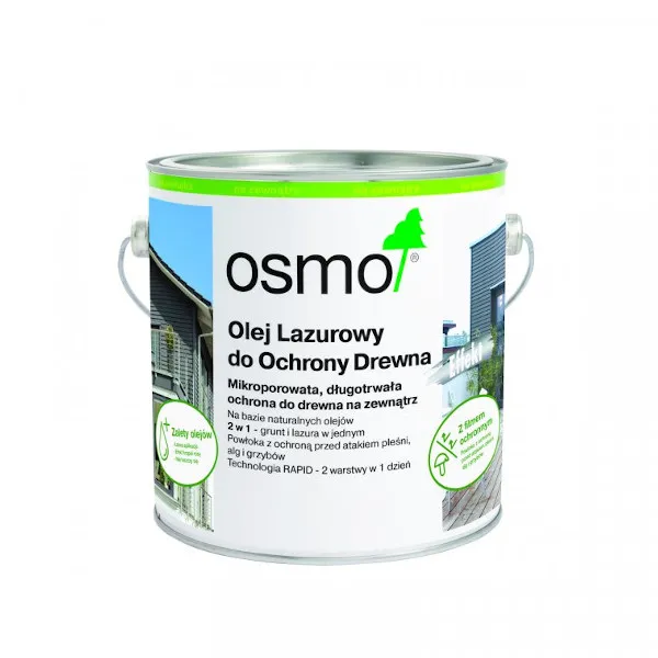 OSMO Olej Lazurowy Effekt do drewna zewnętrznego OSMO Olej Lazurowy Effekt na drewnianej elewacji z efektem metalicznym