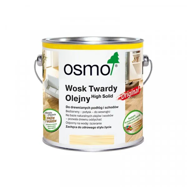 OSMO Wosk Twardy Olejny Original OSMO Wosk Twardy Olejny Original na drewnianej podłodze