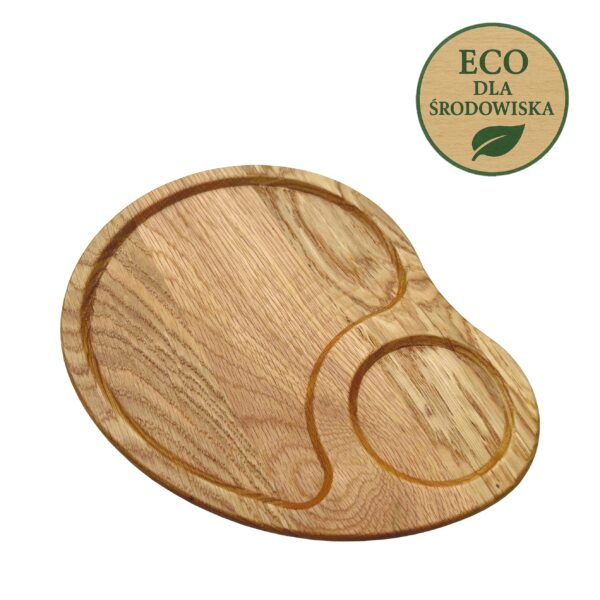 Podstawka pod kawę - mała deska drewniana Mała drewniana deska śniadaniowa jako podstawka pod filiżankę kawy i rogalika